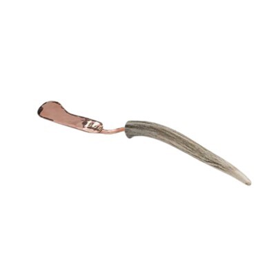 Copper Pate Knife - Antler