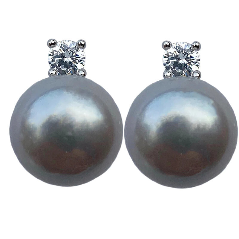 Coco Earring 11Mm (Gray/Silver)