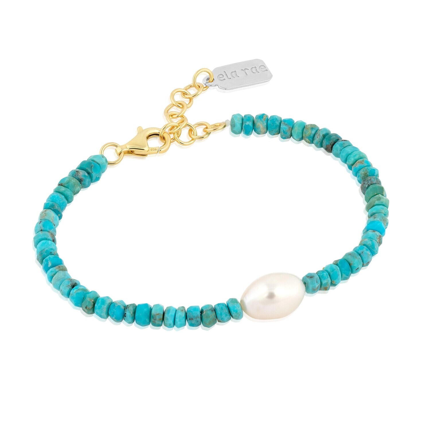 Bracelet- Baroque Pearl, Turq, GV