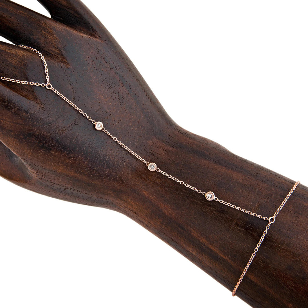 Jacquie Aiche 3 Spaced Out Diamond Finger Bracelet