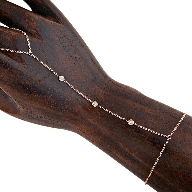 Jacquie Aiche 3 Spaced Out Diamond Finger Bracelet
