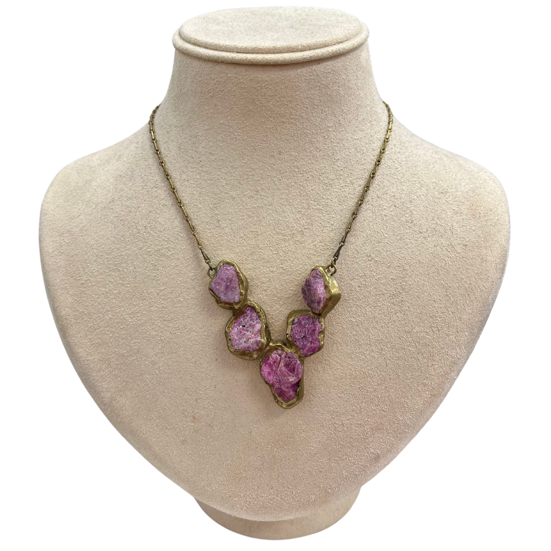 Emilie Shapiro Ruby Sea Star Shield Necklace