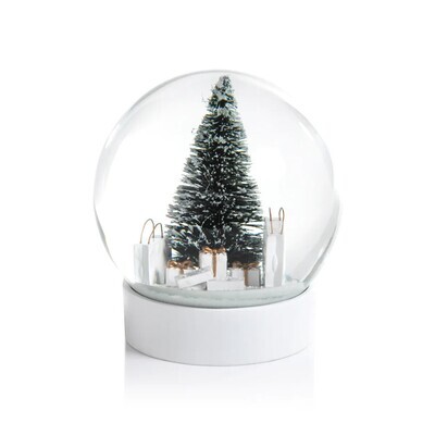 Snowglobe w/ Pine Needle Tree and Gift Bags