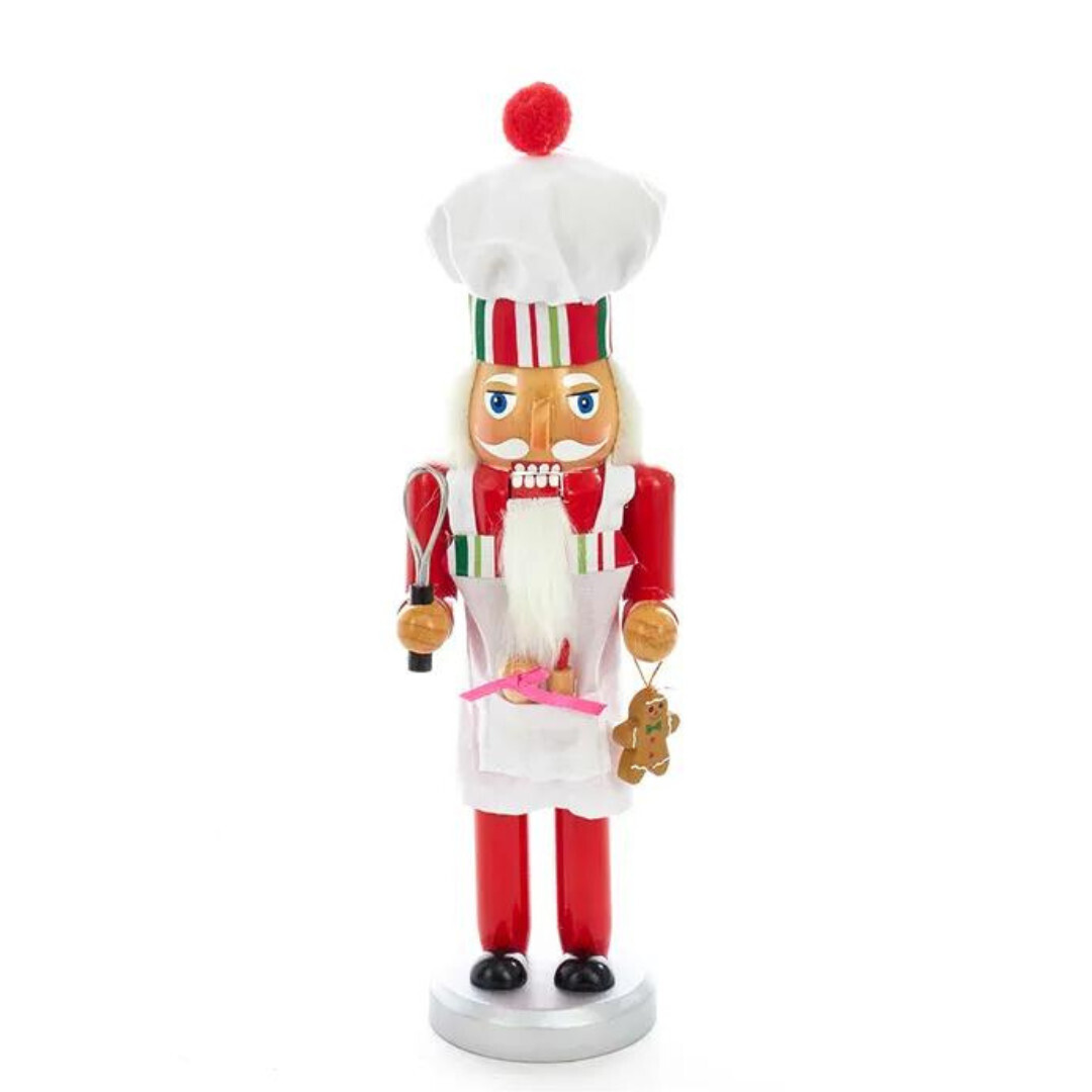 10" Chef With Gingerbread Nutcracker