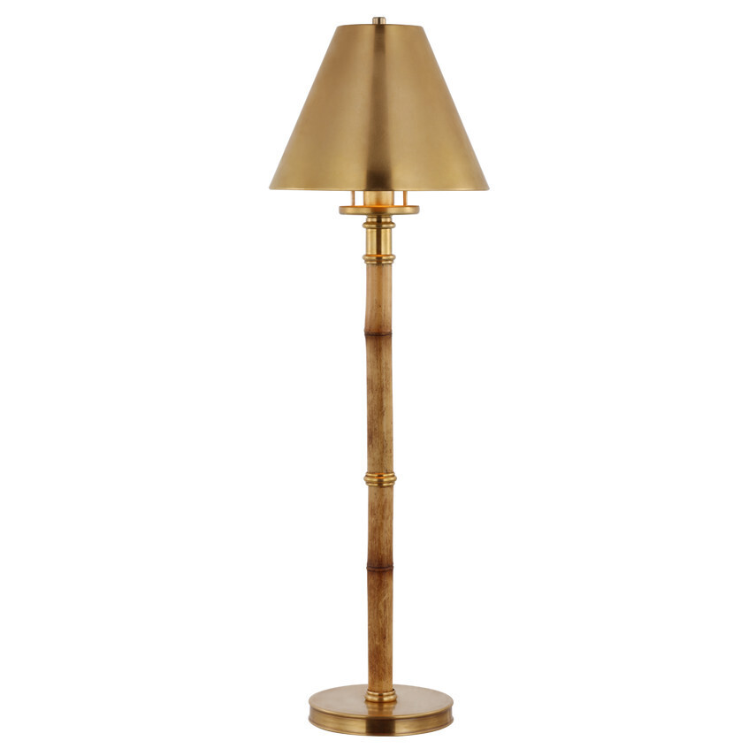 RL 3682WB/NB-WP Dalfern Desk Lamp in Waxed Bamboo / Brass