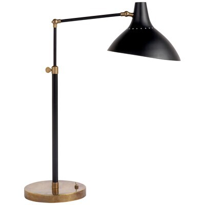 ARN 3006BLK Charlton Table Lamp in Black and Brass