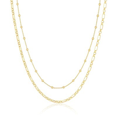 Necklace- 2 Layer Ball, Oval GV