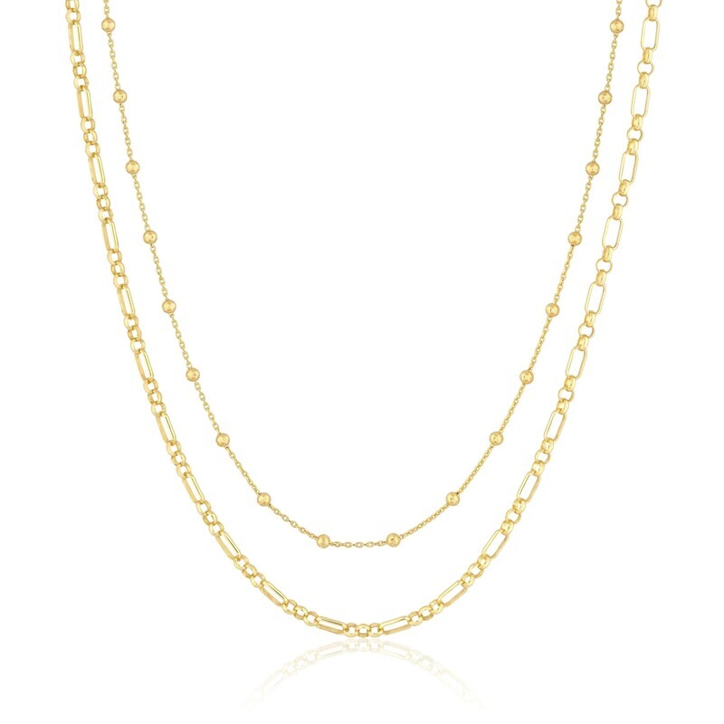 Necklace- 2 Layer Ball, Oval GV