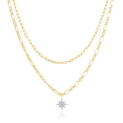 Necklace- Double Layer Starburst GV