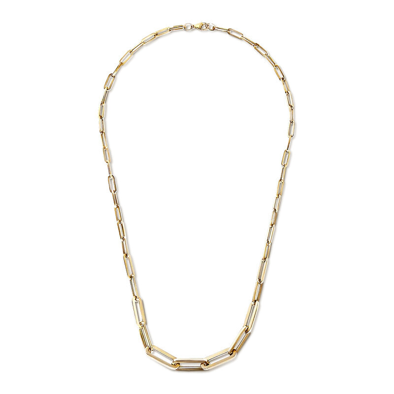 Paperclip Graduated Necklace 18&quot; 14k