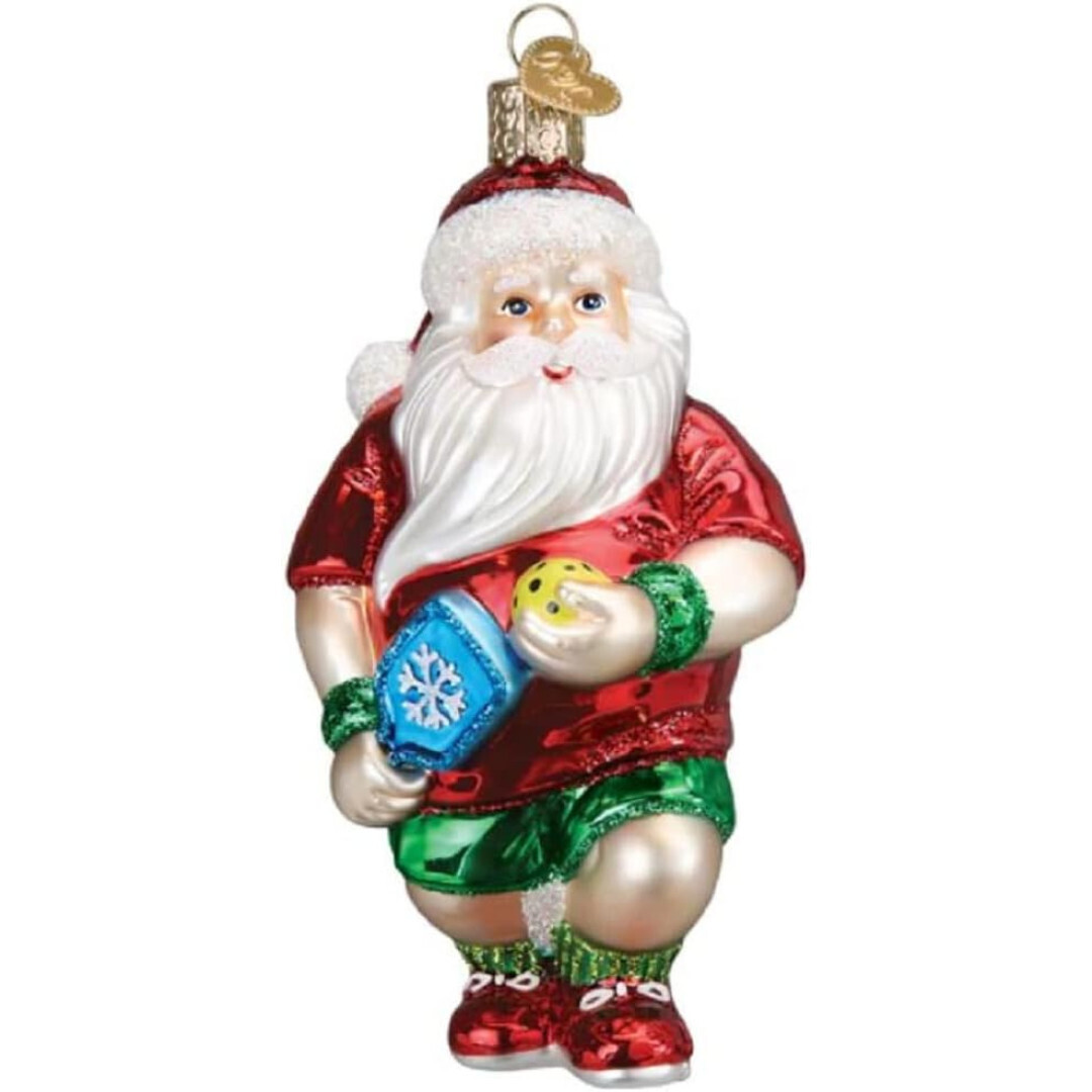 Pickleball Santa Ornament