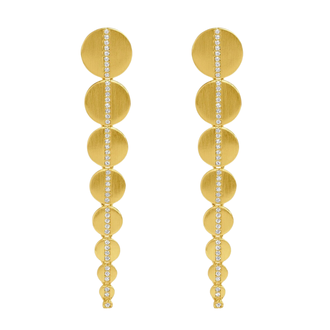 Petit Pave Statement Drop Earrings