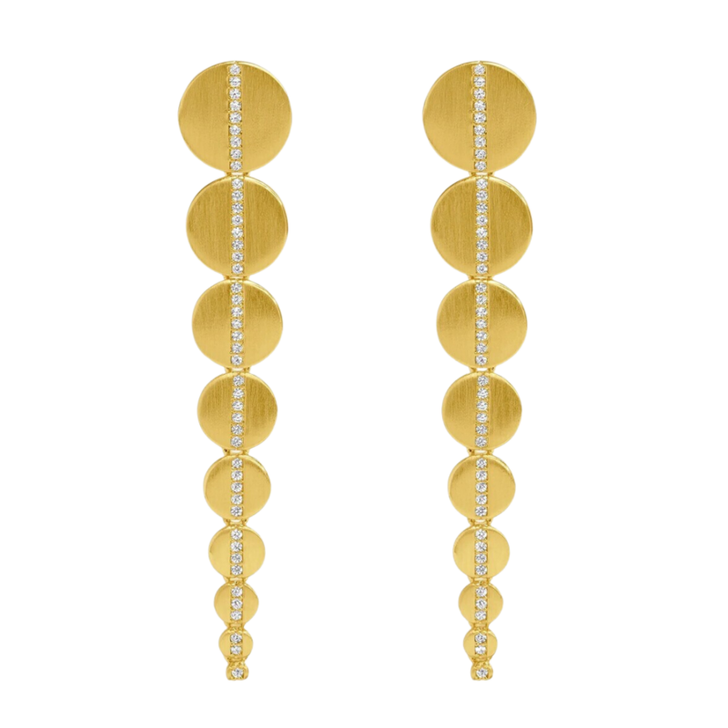 Petit Pave Statement Drop Earrings