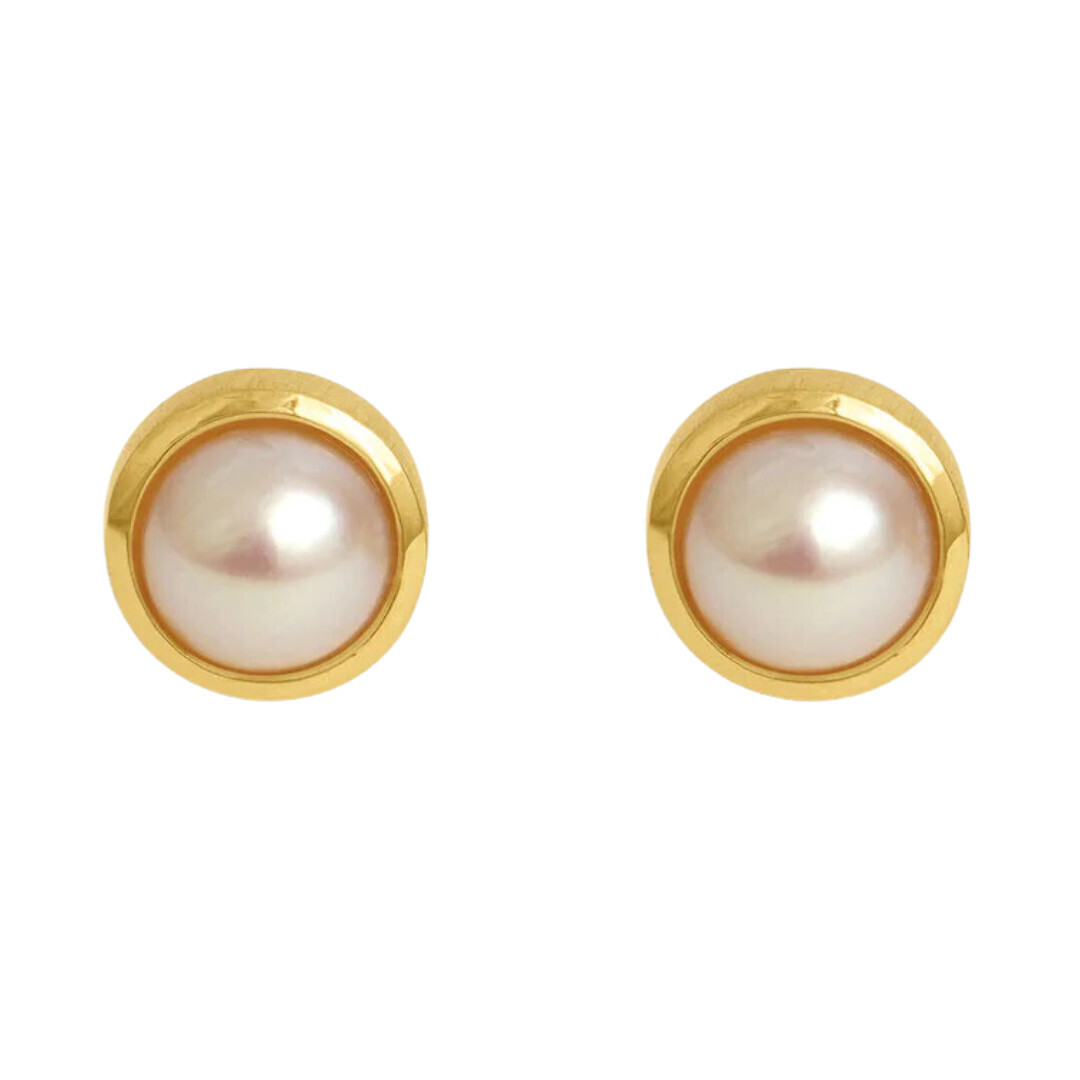 Signature Midi Studs Pearl