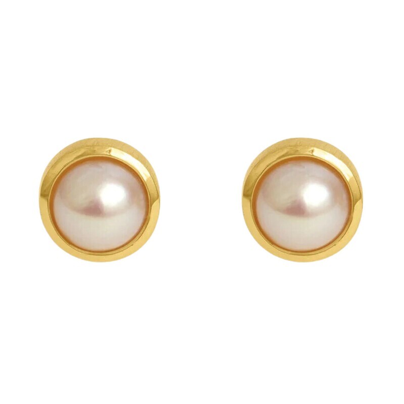 Signature Midi Studs Pearl