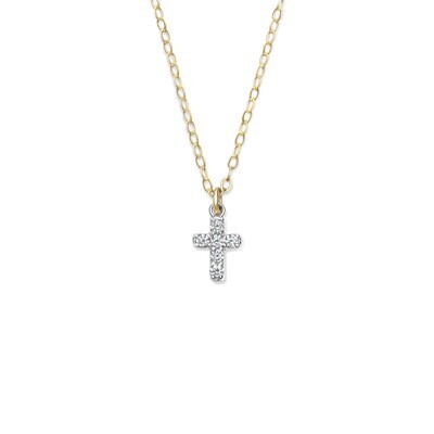 Lois Necklace Diamond Cross 14k
