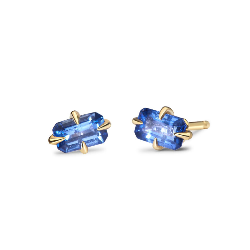 Faraday blue Sapphire Studs 14k