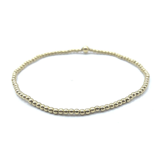 14K GF Karma 2mm+ 4mm Bracelet