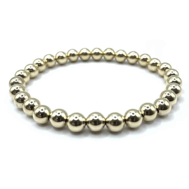 14K GF Karma 6mm Bracelet