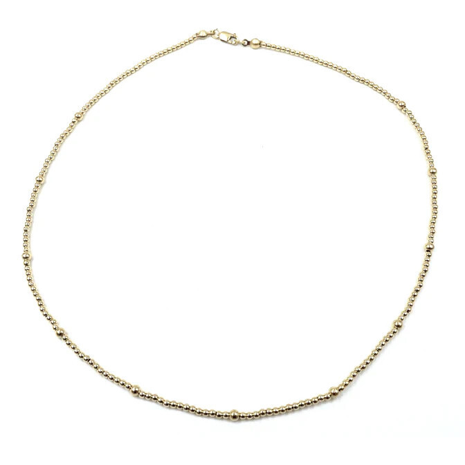 Necklace- 14k GF Skinny Beaded