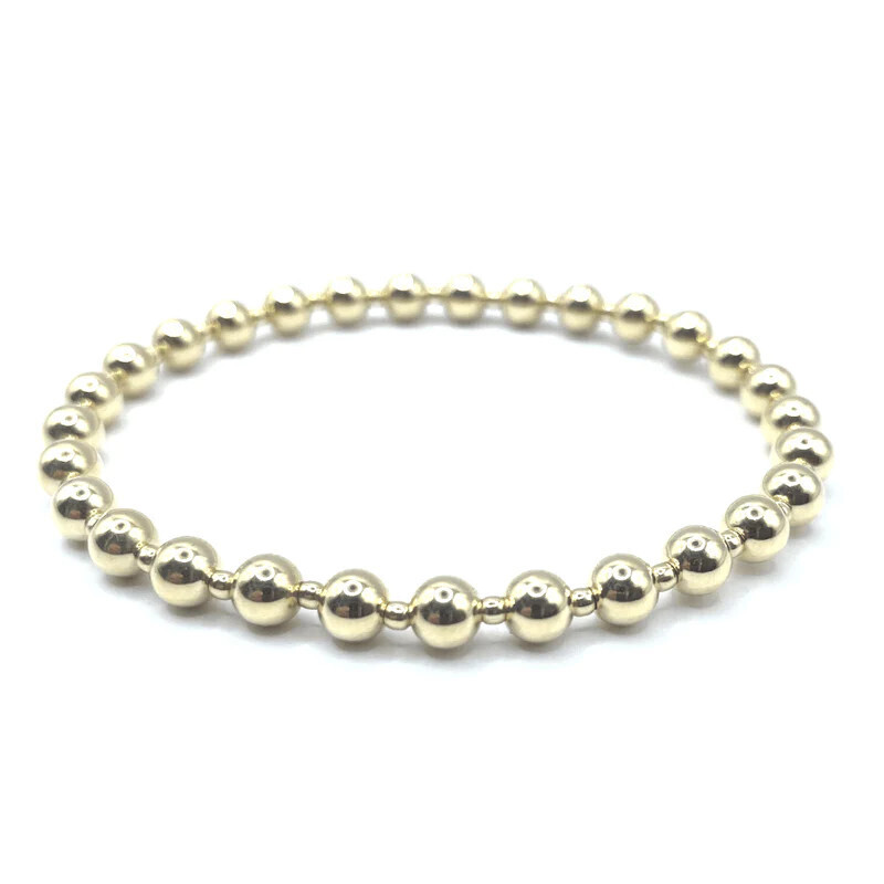 14k GF Karma 5mm+2mm Bracelet
