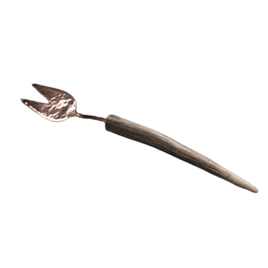 Copper Meat Fork - Antler