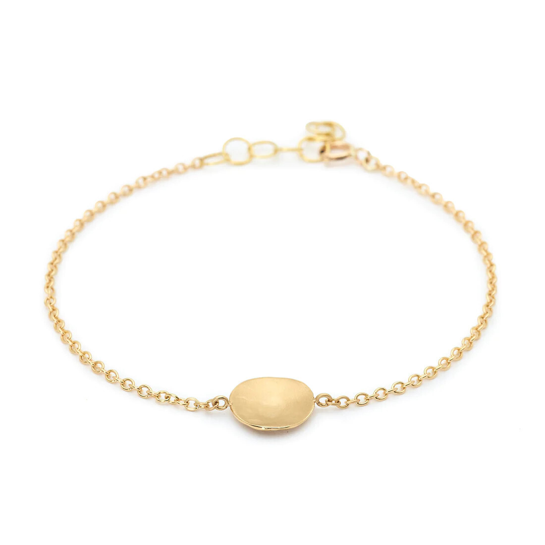 Bracelet- Hammered Single Disc