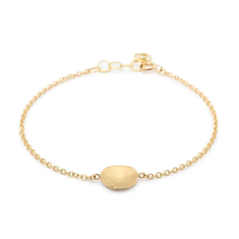 Bracelet- Hammered Single Disc