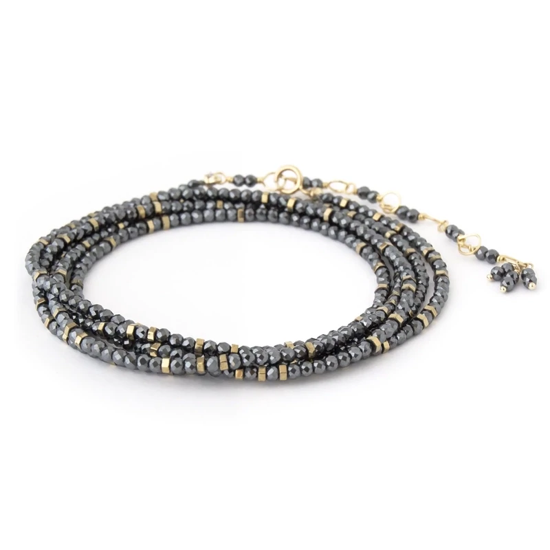 Wrap- Hematite Confetti
