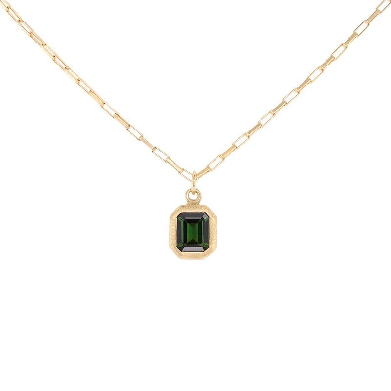 Necklace- Boulder Tourmaline Em Cut