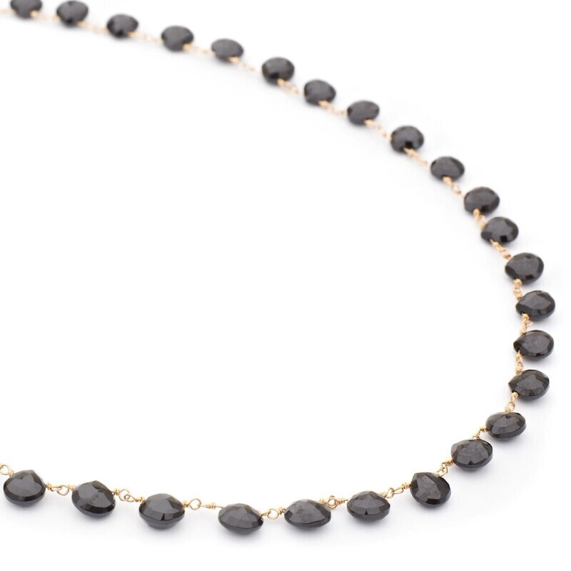 Necklace- Heart Black Spinel