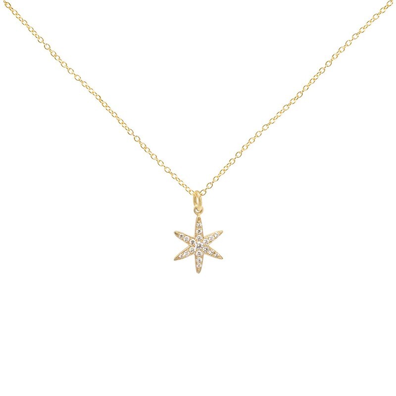 Necklace- Diamond Pave Star