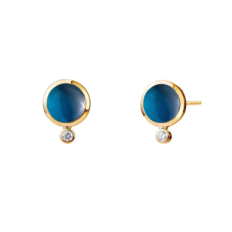 18k London Blue Topaz Candy Studs