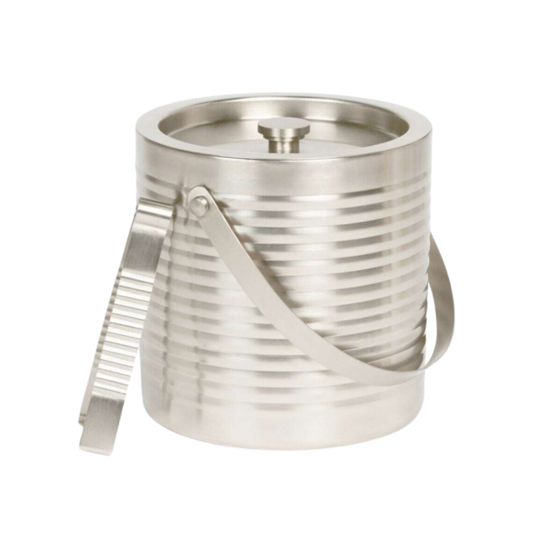Ice Bucket with Tongs, Caning main image 1