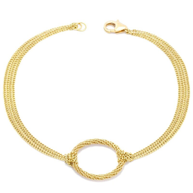 Bracelet- Stardust Circle Large Knotted  18k