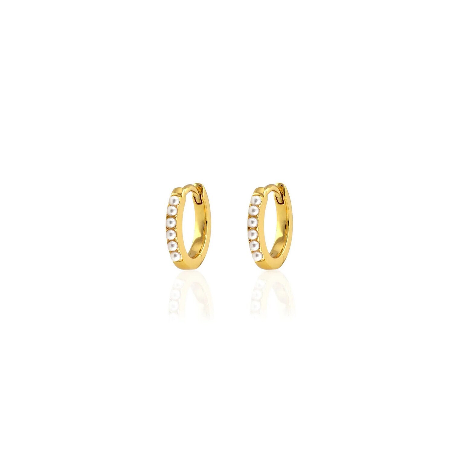 Earrings- Pearl 12mm Huggie Hoop
