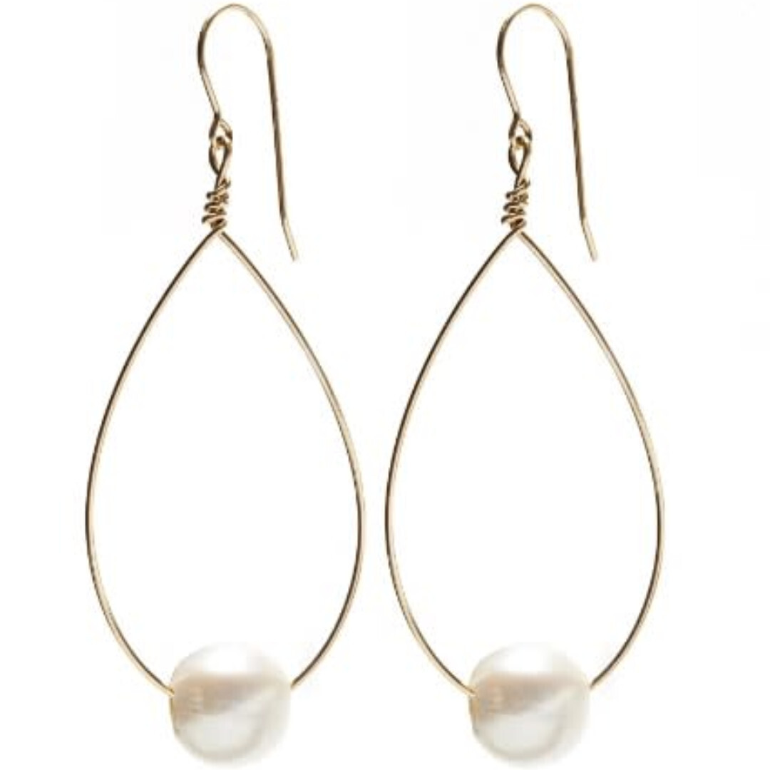 Earring- Large Oval with Pearl