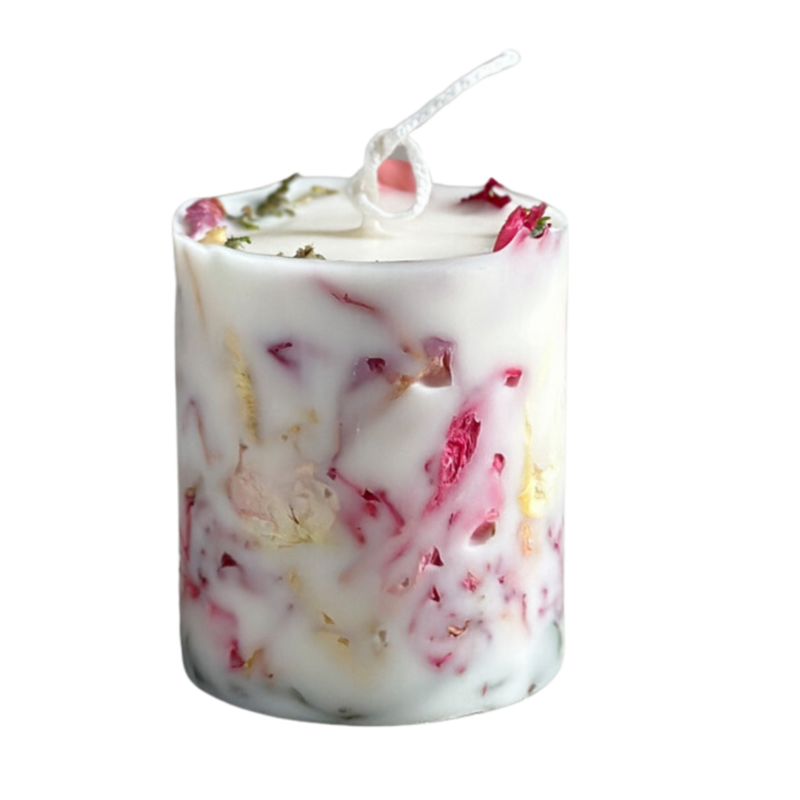 Large Daily Floral Candle