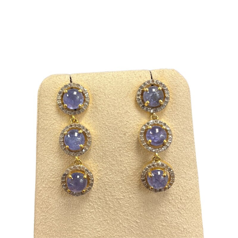ER- Tanzanite Sm Triple Drop