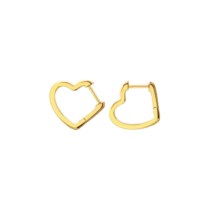 Earrings- Open Heart Hinged Huggie