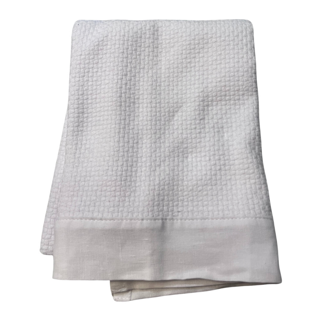Interlace Hand Towel- White