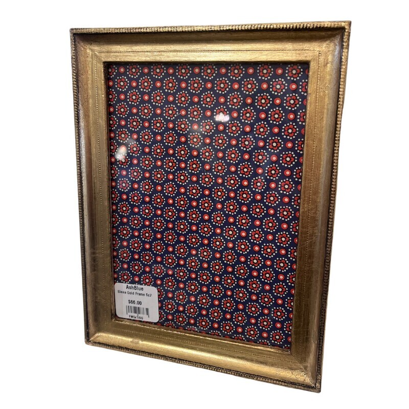 Powder Blue Enamel & Gold Frame 5x7 main image 1