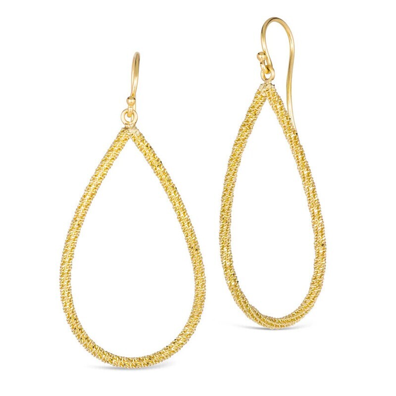 Earrings- Stardust Teardrop Earring Large18k