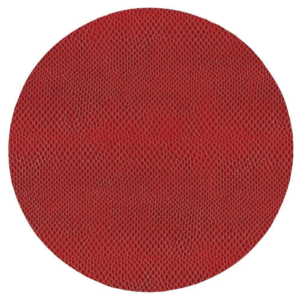 Round Placemat - Crimson Snakeskin
