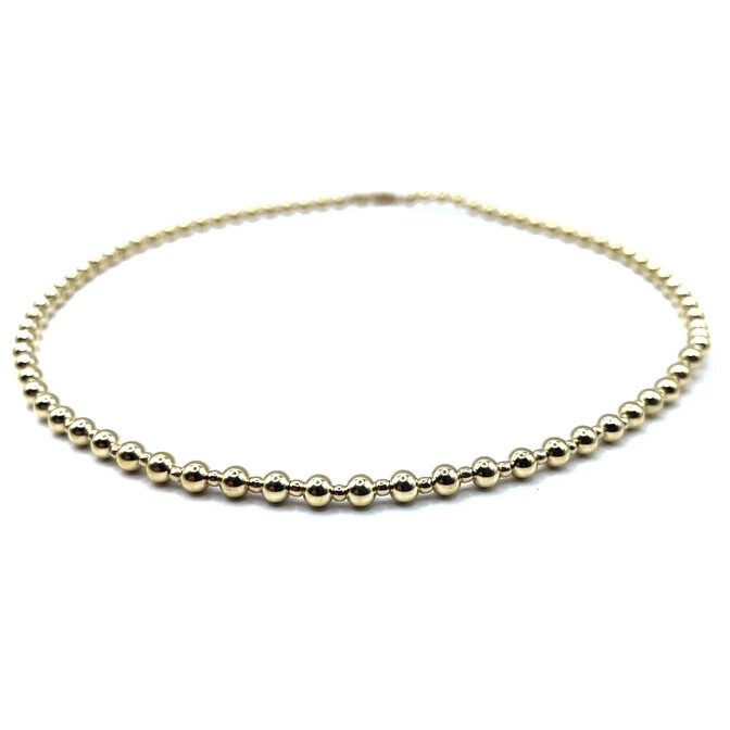 14k GF Necklace- 4mm-2mm-4mm