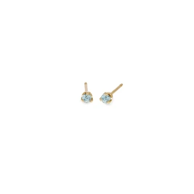 Birthstone Studs Aqua- March