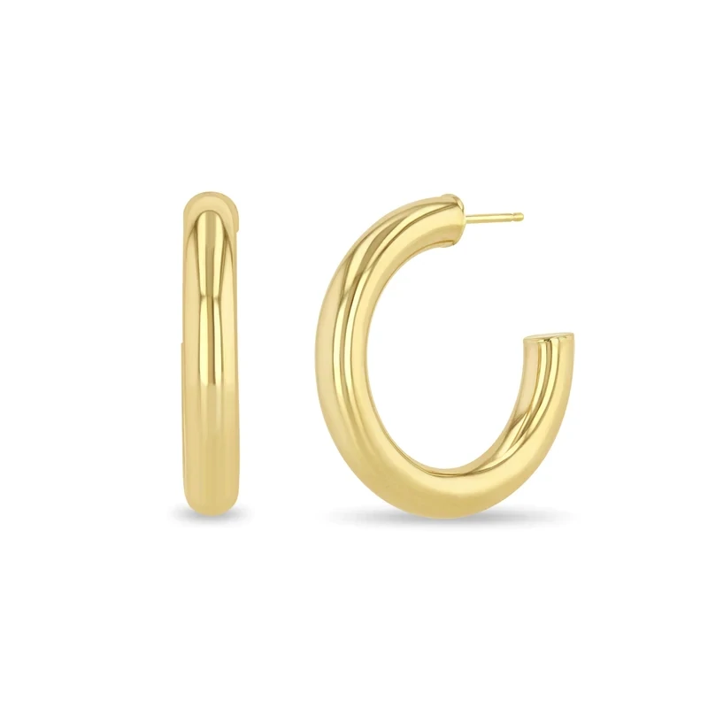 Earrings- 14k 5mm Med Hollow Hoops