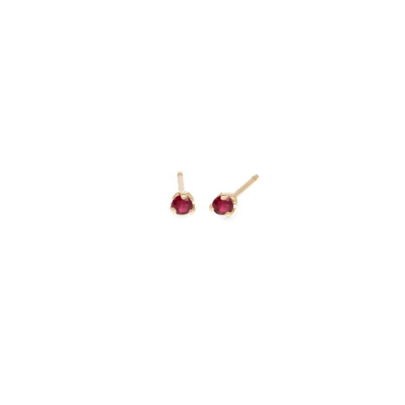 Birthstone Studs Ruby- July