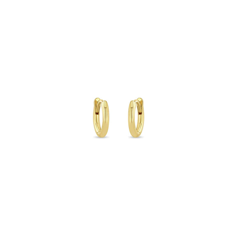 Earrings- 14k xsm 9mm huggies w. hinged closure