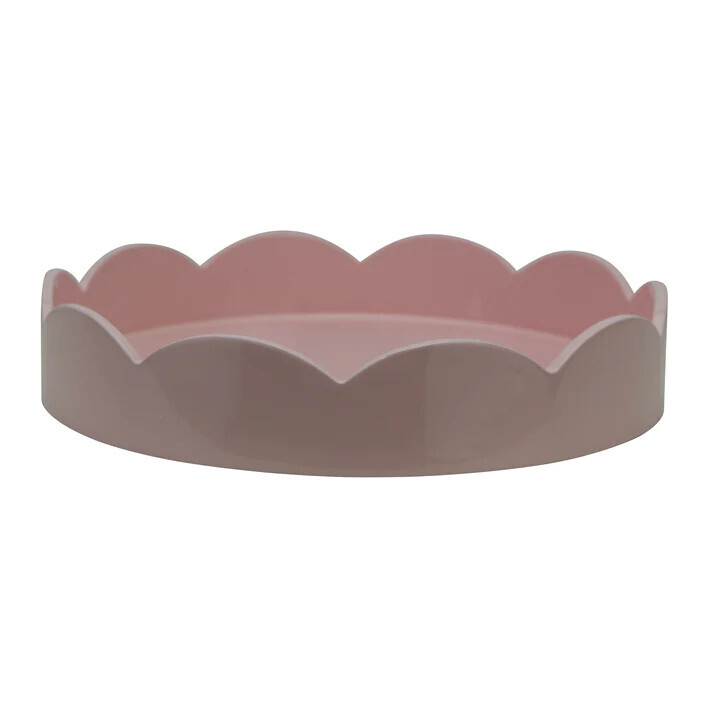 8.5x8.5 Scallop Tray Pale Pink